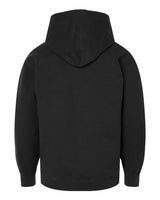 Pretreated Tultex 320Y Youth Hooded Sweatshirt - Black - Back