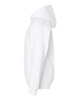 Pretreated Tultex 320Y Youth Hooded Sweatshirt - White - Side