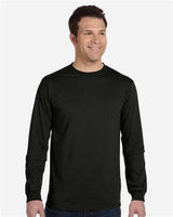 Pretreated econscious EC1500 Unisex Classic Long Sleeve T-Shirt - Black - On Model