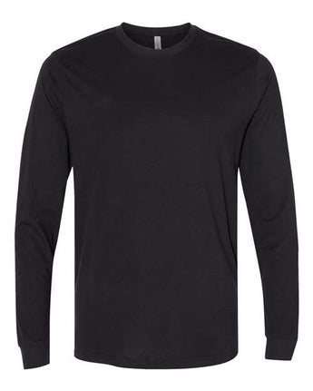 Pretreated Next Level 6411 Unisex Sueded Long Sleeve Tee - Black