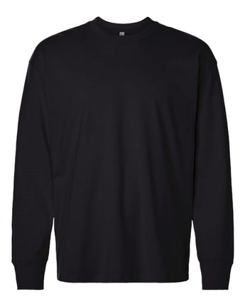 Pretreated Next Level 7211 Unisex Heavyweight Long Sleeve Tee - Black