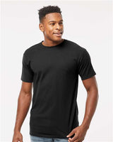Pretreated Tultex 290 Unisex Heavyweight Jersey T-Shirt - Black - On Model