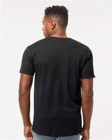Pretreated Tultex 290 Unisex Heavyweight Jersey T-Shirt - Black - On Model - Back