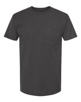 Pretreated Tultex 293 Unisex Heavyweight Jersey Pocket T-Shirt - Charcoal
