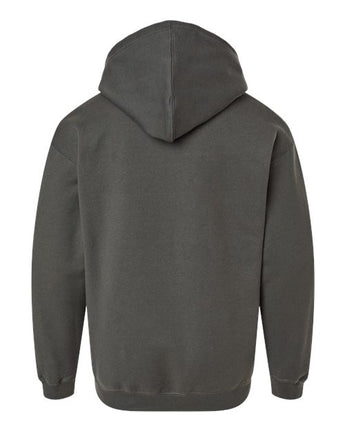 Pretreated Tultex 320Y Youth Hooded Sweatshirt - Charcoal - Back
