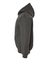Pretreated Tultex 320Y Youth Hooded Sweatshirt - Charcoal - Side