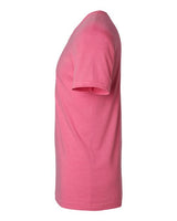 Pretreated Tultex 602CVC Unisex Combed CVC T-Shirt - Heather Charity Pink - Side