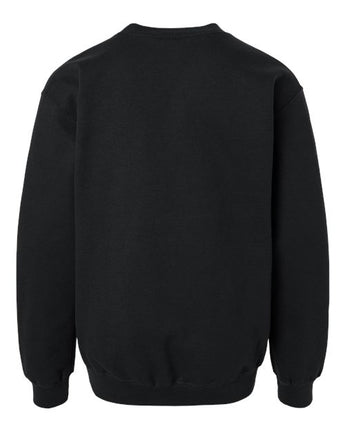 Pretreated Gildan SF000B Youth Softstyle Midweight Crewneck Sweatshirt - Black - Back