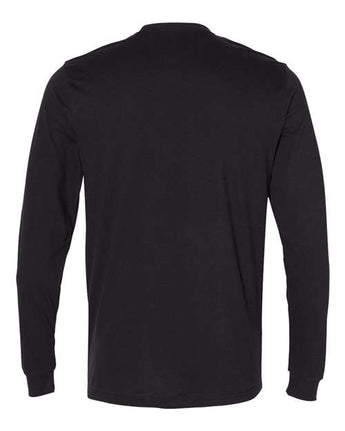 Pretreated Next Level 6411 Unisex Sueded Long Sleeve Tee - Black - Back