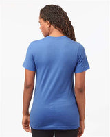 Pretreated Tultex 602CVC Unisex Combed CVC T-Shirt - Heather Columbia Blue - On Model - Back