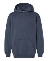 Pretreated Tultex 320Y Youth Hooded Sweatshirt - Heather Denim