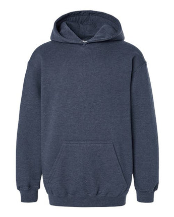 Pretreated Tultex 320Y Youth Hooded Sweatshirt - Heather Denim