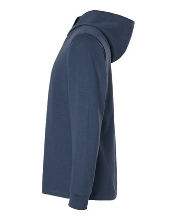 Pretreated Gildan 75500 Unisex Hammer Maxweight Hooded T-Shirt - Blue Dusk - Side