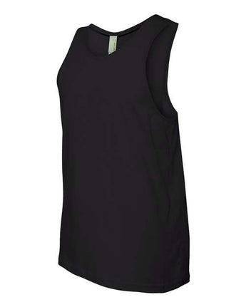 Pretreated Next Level 3633 Unisex Cotton Tank - Black - Side
