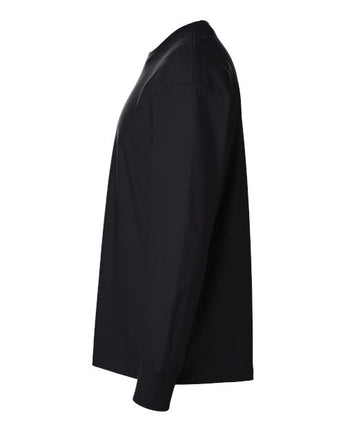 Pretreated Next Level 7211 Unisex Heavyweight Long Sleeve Tee - Black - Side