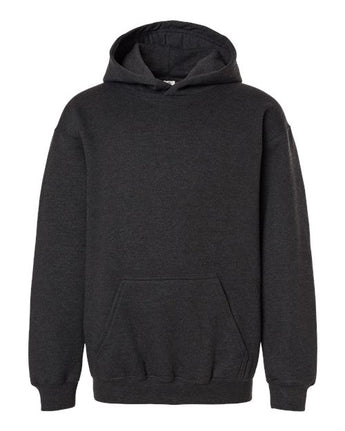 Pretreated Tultex 320Y Youth Hooded Sweatshirt - Heather Graphite