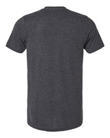 Pretreated Tultex 602CVC Unisex Combed CVC T-Shirt - Heather Dark Grey - Back