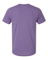 Pretreated Tultex 602CVC Unisex Combed CVC T-Shirt - Heather Deep Purple - Back