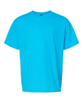 Pretreated Gildan 64000BCVC Softstyle CVC Youth T-Shirt - Caribbean Mist
