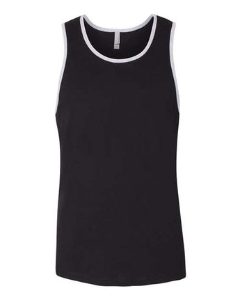 Pretreated Next Level 3633 Unisex Cotton Tank - Black/ Heather Grey