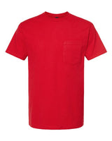 Pretreated Tultex 293 Unisex Heavyweight Jersey Pocket T-Shirt - Red