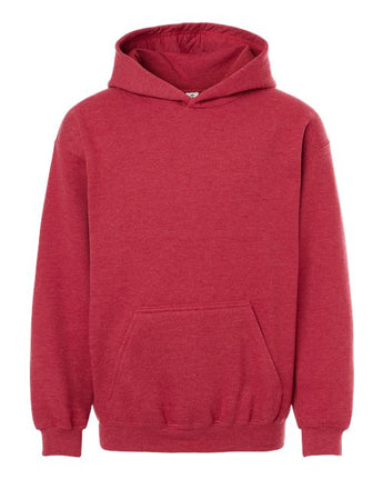 Pretreated Tultex 320Y Youth Hooded Sweatshirt - Heather Red