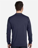 Pretreated econscious EC1500 Unisex Classic Long Sleeve T-Shirt - Pacific - On Model - Back