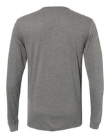 Pretreated Next Level 6411 Unisex Sueded Long Sleeve Tee - Dark Heather Grey - Back