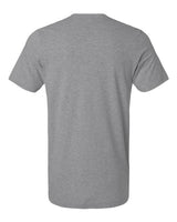 Pretreated Tultex 602CVC Unisex Combed CVC T-Shirt - Heather Grey - Back