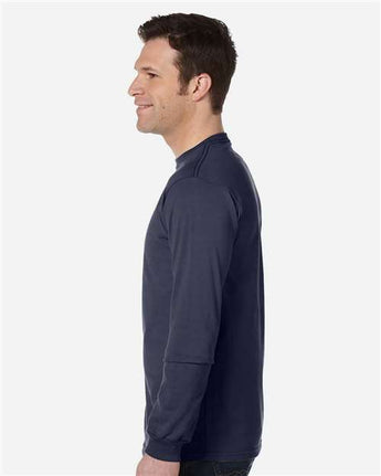 Pretreated econscious EC1500 Unisex Classic Long Sleeve T-Shirt - Pacific - On Model - Side
