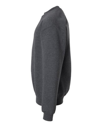 Pretreated Gildan SF000B Youth Softstyle Midweight Crewneck Sweatshirt - Dark Heather - Side
