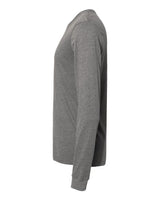 Pretreated Next Level 6411 Unisex Sueded Long Sleeve Tee - Dark Heather Grey - Side