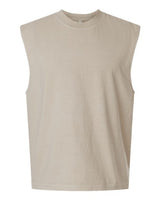 Pretreated American Apparel 207GD Unisex Heavyweight Cotton Garment-Dyed Boxy Muscle Tee - Faded Bone