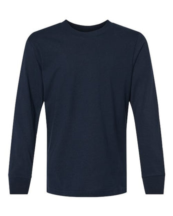 Pretreated Next Level 3311 Youth Cotton Long Sleeve Tee - Midnight Navy