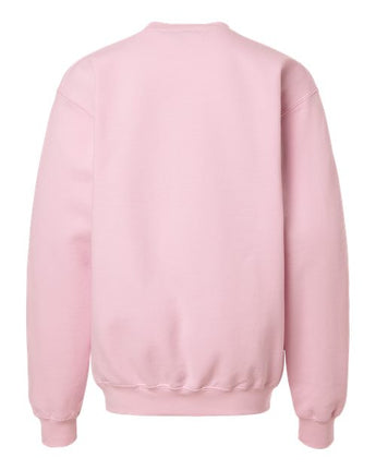 Pretreated Gildan SF000B Youth Softstyle Midweight Crewneck Sweatshirt - Light Pink - Back