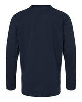 Pretreated Next Level 3311 Youth Cotton Long Sleeve Tee - Midnight Navy - Back