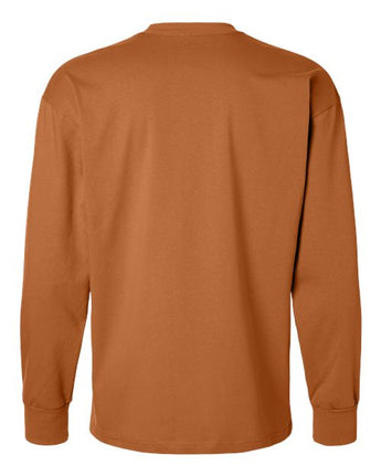 Pretreated Next Level 7211 Unisex Heavyweight Long Sleeve Tee - Clay - Back
