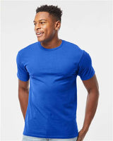 Pretreated Tultex 290 Unisex Heavyweight Jersey T-Shirt - Royal - On Model