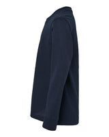Pretreated Next Level 3311 Youth Cotton Long Sleeve Tee - Midnight Navy - Side
