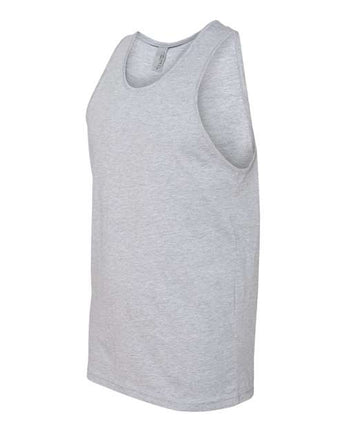 Pretreated Next Level 3633 Unisex Cotton Tank - Heather Grey - Side