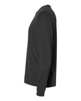 Pretreated Next Level 6411 Unisex Sueded Long Sleeve Tee - Heather Charcoal - Side