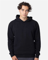 Pretreated econscious EC5300 Unisex Reclaimist Fiber Hooded Sweatshirt - Black - On Model