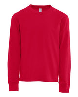 Pretreated Next Level 3311 Youth Cotton Long Sleeve Tee - Red