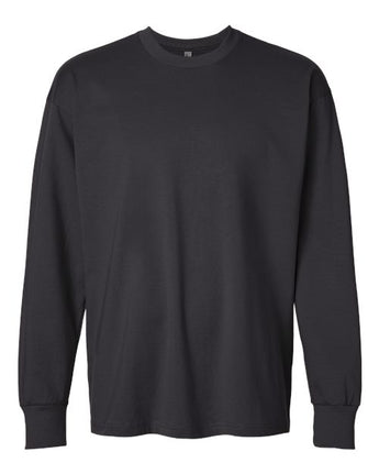 Pretreated Next Level 7211 Unisex Heavyweight Long Sleeve Tee - Graphite Black