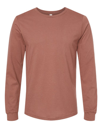Pretreated BELLA+CANVAS 3501 Unisex Jersey Long Sleeve Tee - Chestnut