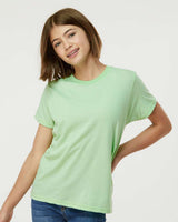 Pretreated Tultex 235 Youth Fine Jersey T-Shirt - Heather Neo Mint