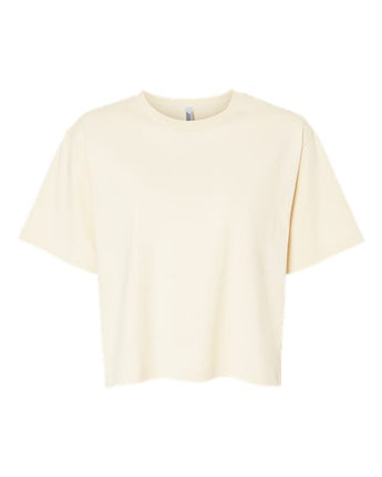 Pretreated American Apparel 102 Women's Fine Jersey Mid-Length Boxy Tee - Creme