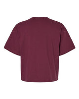 Pretreated American Apparel 102 Women's Fine Jersey Mid-Length Boxy Tee - Burgundy - Back