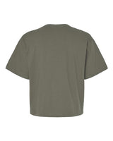 Pretreated American Apparel 102 Women's Fine Jersey Mid-Length Boxy Tee - Lieutenant - Back