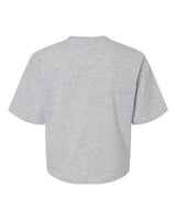 Pretreated American Apparel 102 Women's Fine Jersey Mid-Length Boxy Tee - Heather Grey - Back